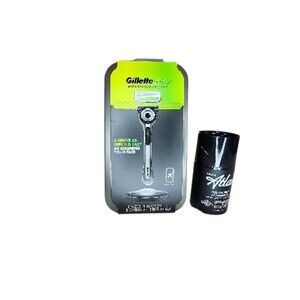 Gillette Labs Razor Stand  Cartridges Travel Case Exfoliating Bar + Aftershave